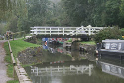 A swing bridge on the canal system